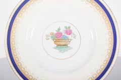 English Shelley Porcelain Plate Polychrome Decoration