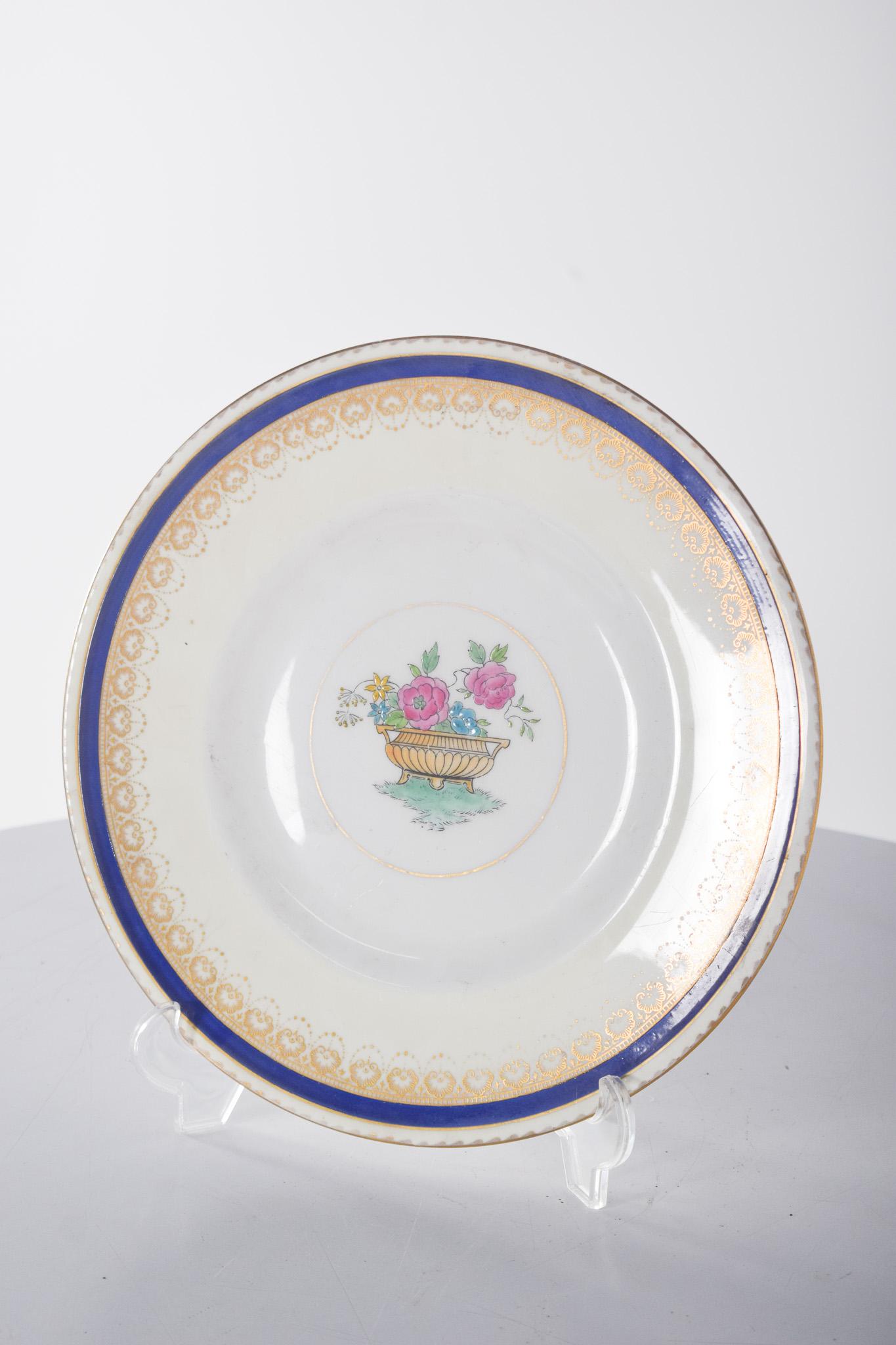 Mid-Century Modern Assiette anglaise en porcelaine de Shelley à décor polychrome en vente