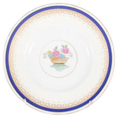 English Shelley Porcelain Plate Polychrome Decoration