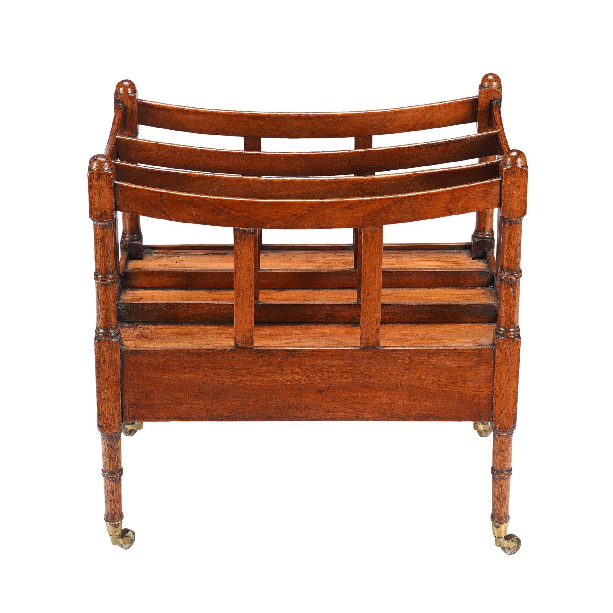 19th Century English Sheraton Mahogany Canterbury, c. 1800-20