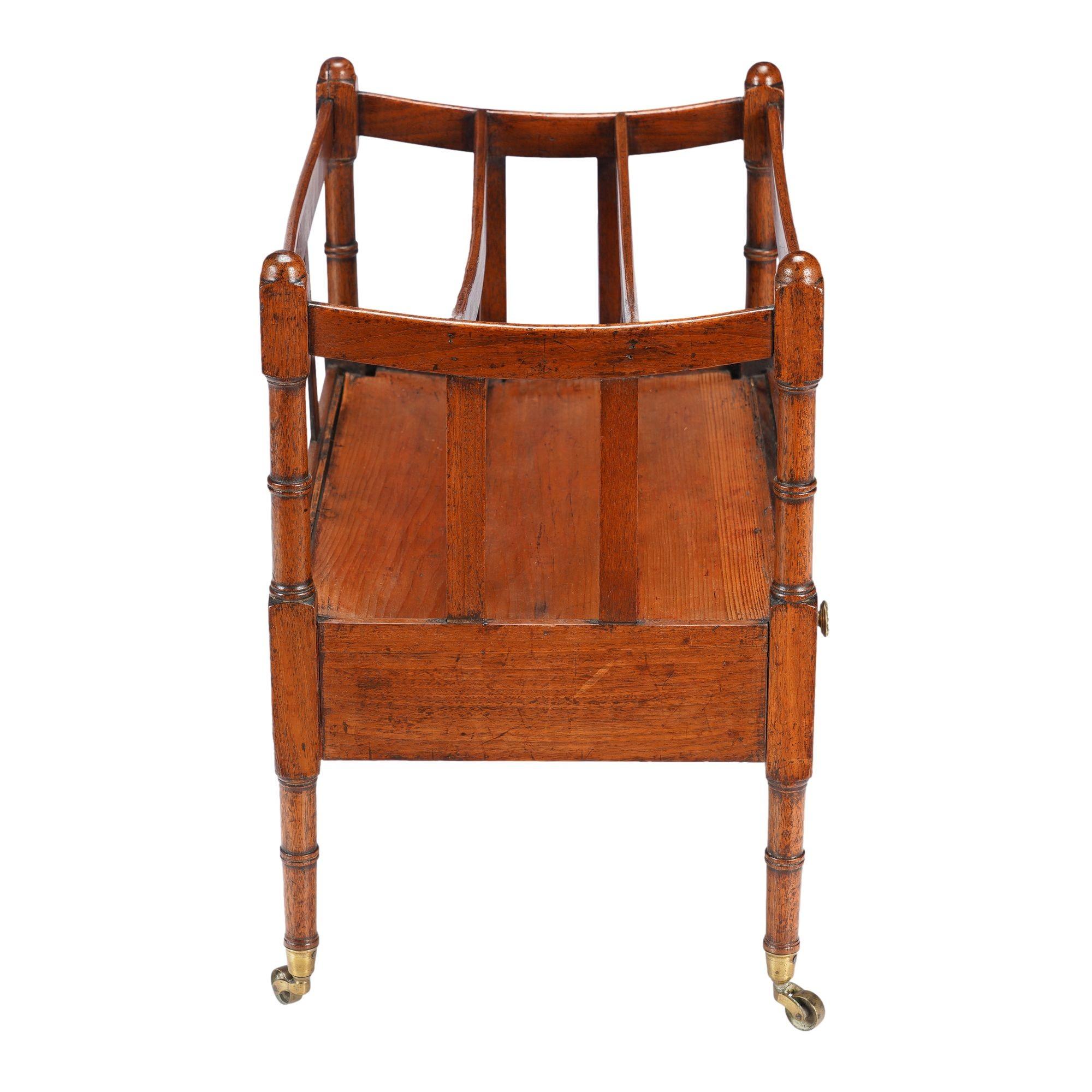 English Sheraton Mahogany Canterbury, c. 1800-20 1