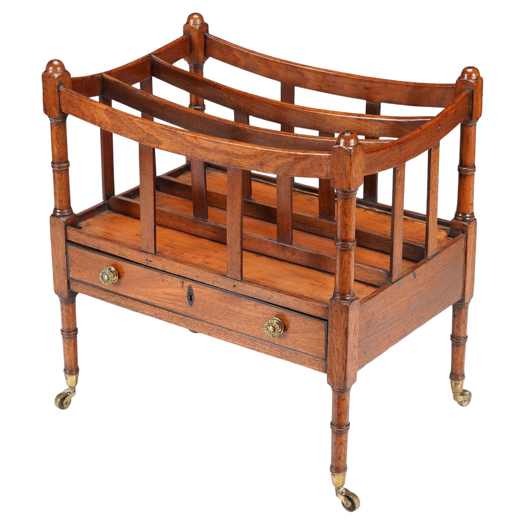 English Sheraton Mahogany Canterbury, c. 1800-20
