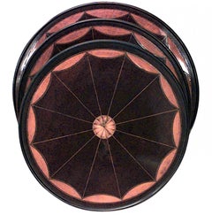 English Sheraton Mahogany Three Tier Table