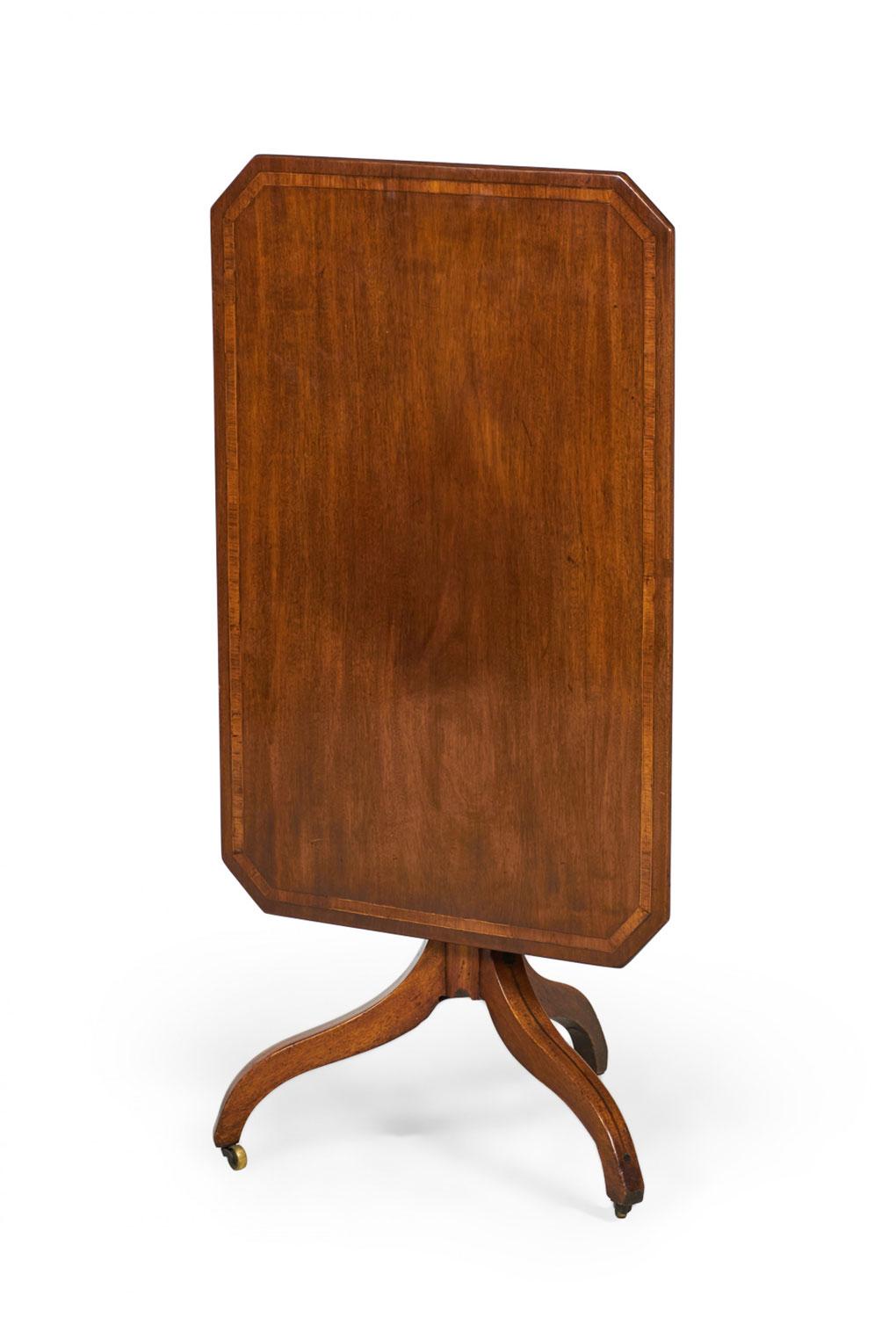 English Sheraton Mahogany Tilt Top Tea Table For Sale 3