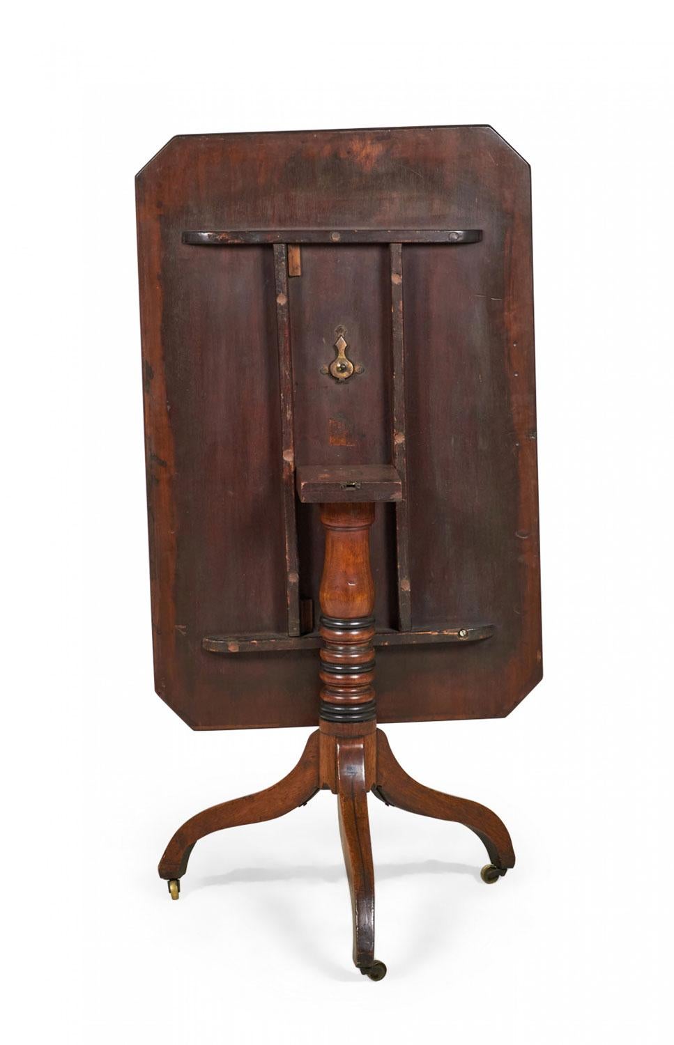 English Sheraton Mahogany Tilt Top Tea Table For Sale 6