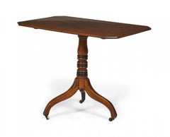 English Sheraton Mahogany Tilt Top Tea Table