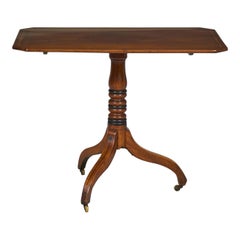 Antique English Sheraton Mahogany Tilt Top Tea Table