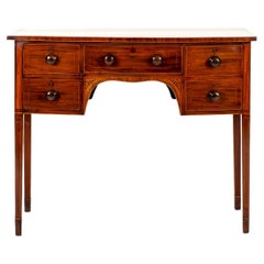 English Sheraton Revival Bow front Serving Table
