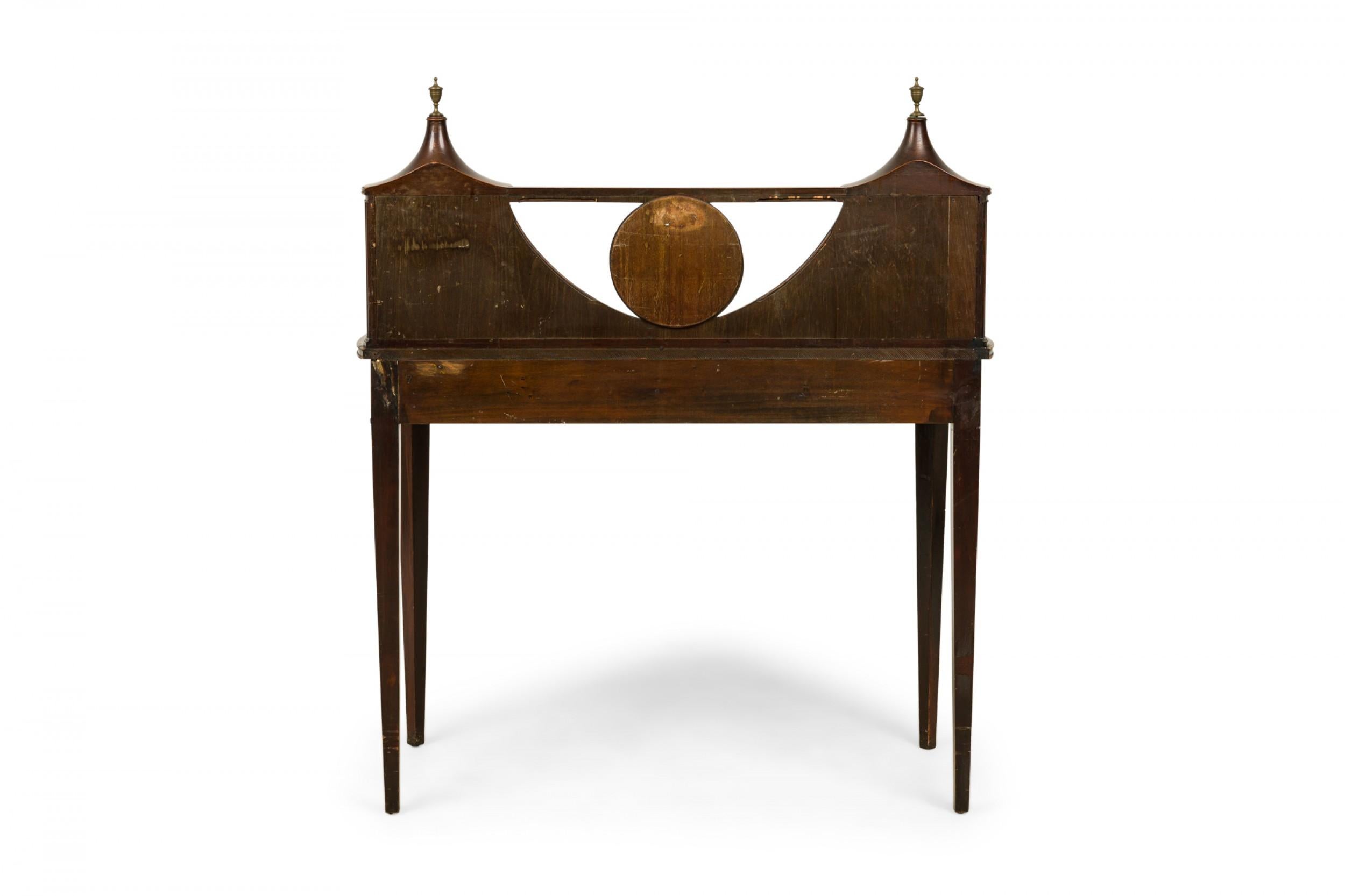 English Sheraton Style Mahogany Vanity / Desk For Sale 1