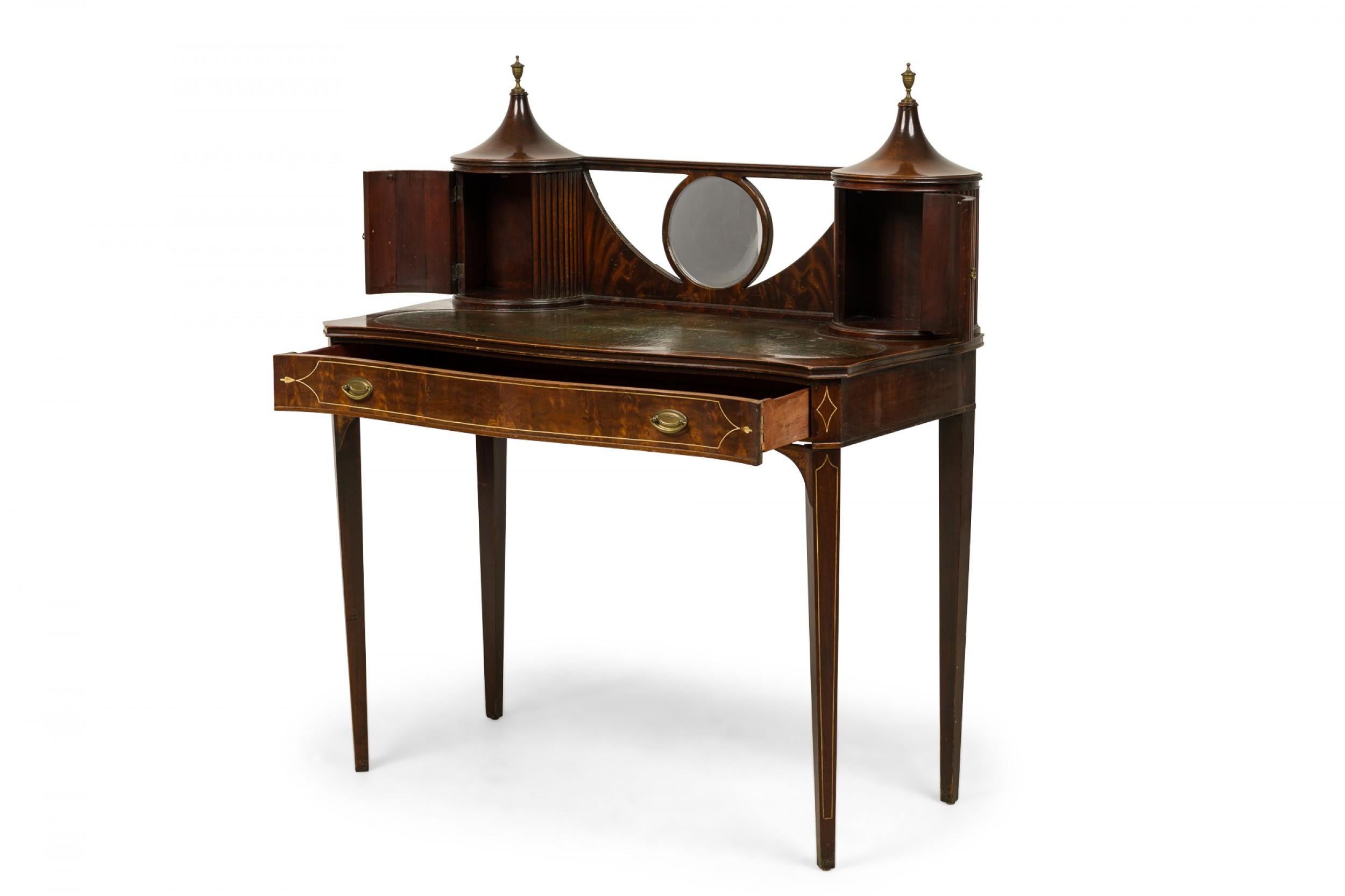 English Sheraton Style Mahogany Vanity / Desk For Sale 2
