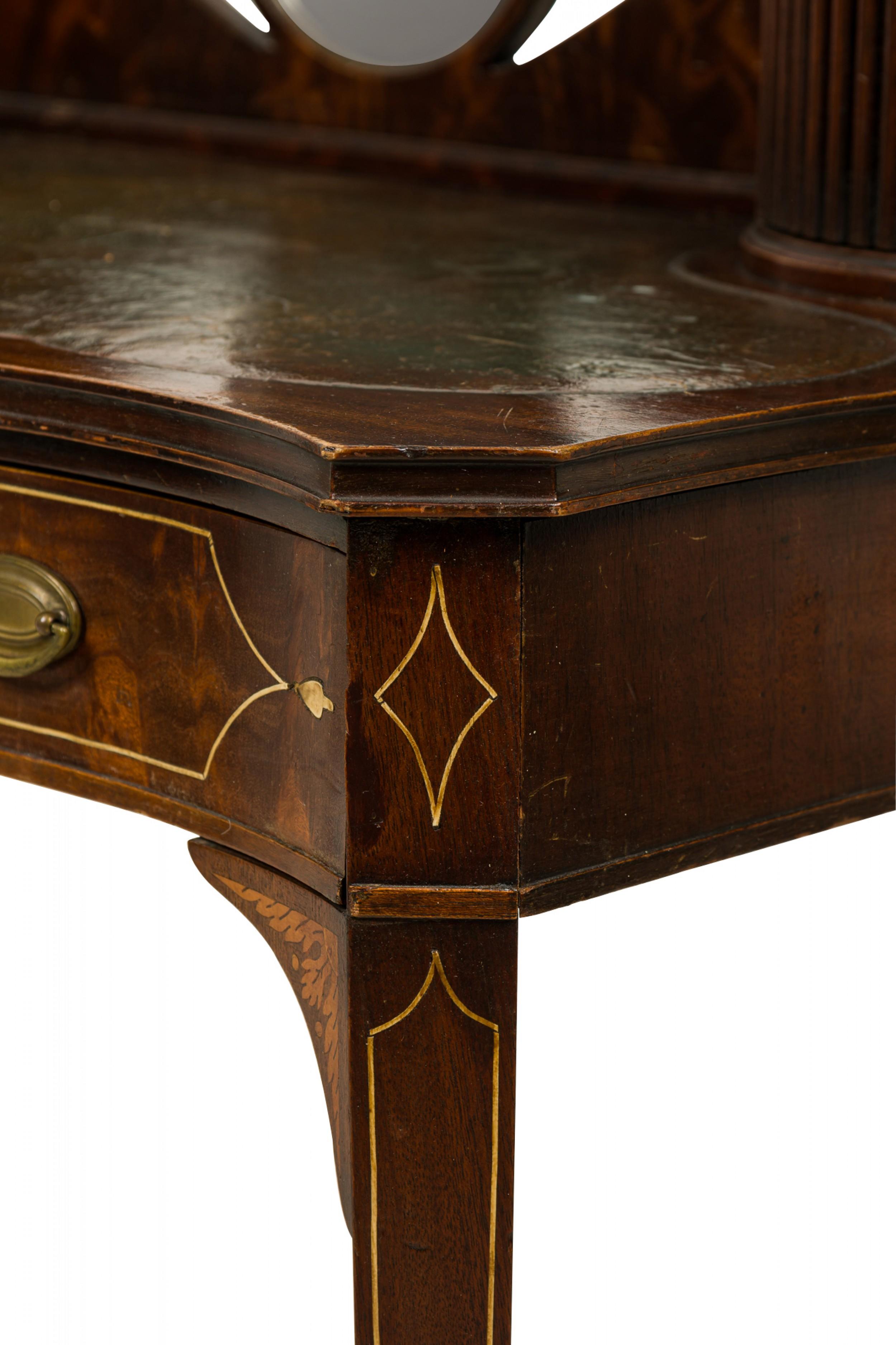 English Sheraton Style Mahogany Vanity / Desk For Sale 3