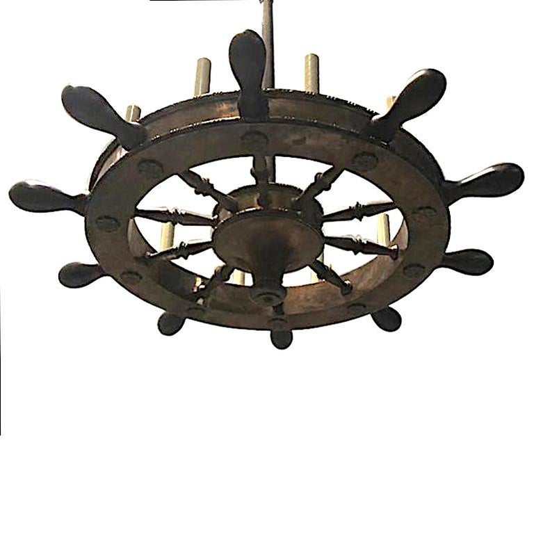 English Ship Wheel Chandelier For Sale at 1stDibs ships wheel