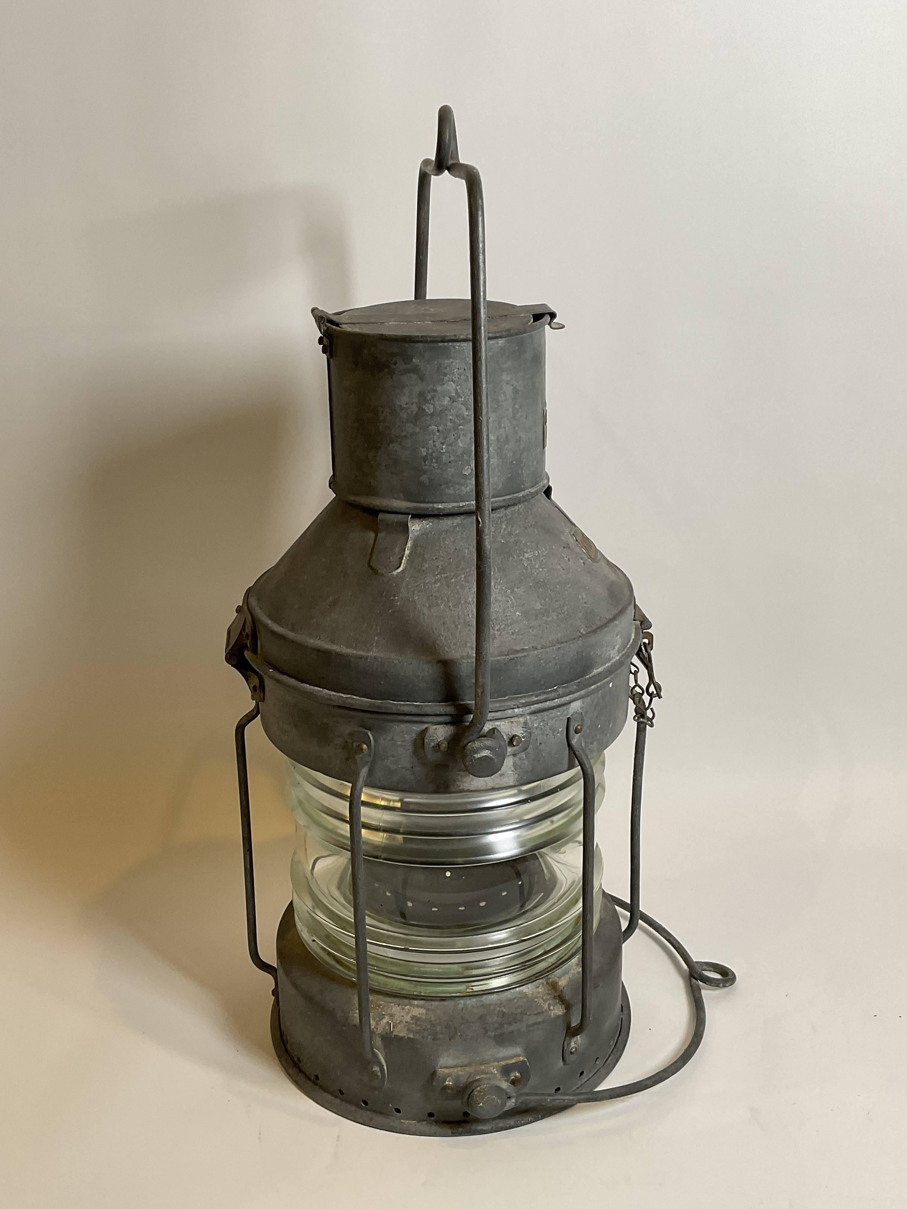 English Ships Anchor Lantern By Meteorite For Sale 4