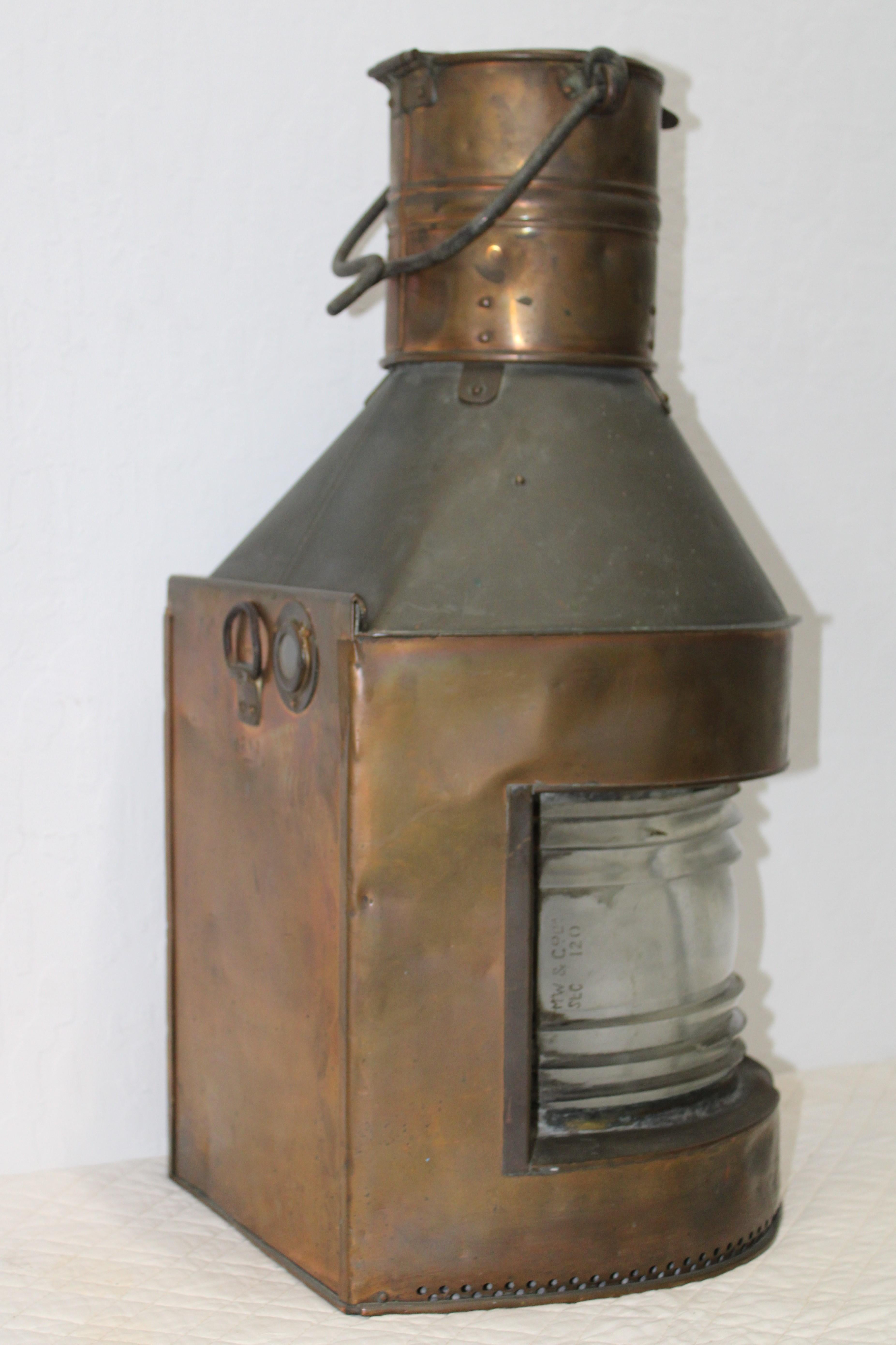 19th Century English Ships Lantern Birmingham Griffiths & Sons For Sale