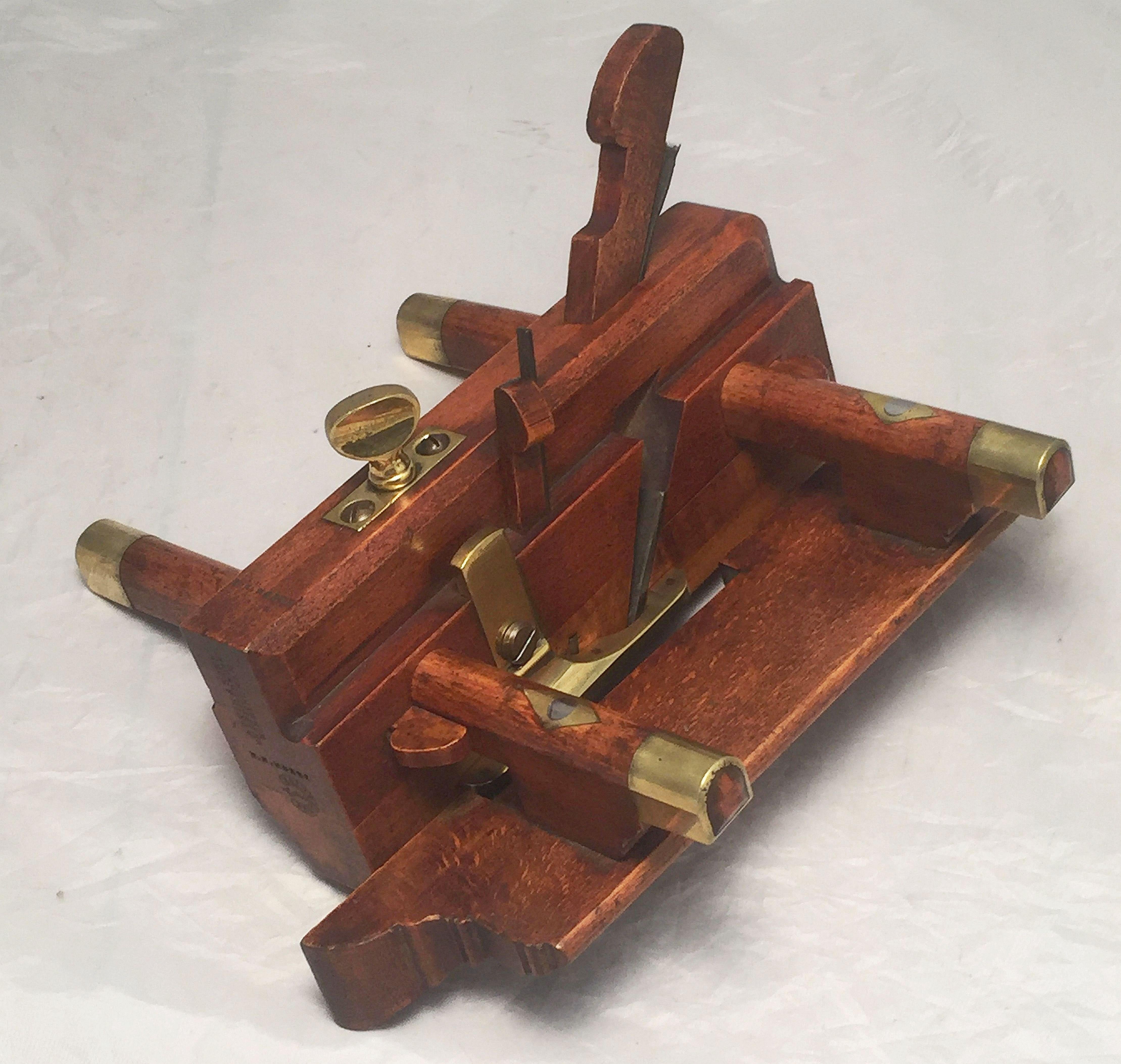 English Shipwright's or Carpenter's Sash Fillister Plane by Atkin and Sons For Sale 9
