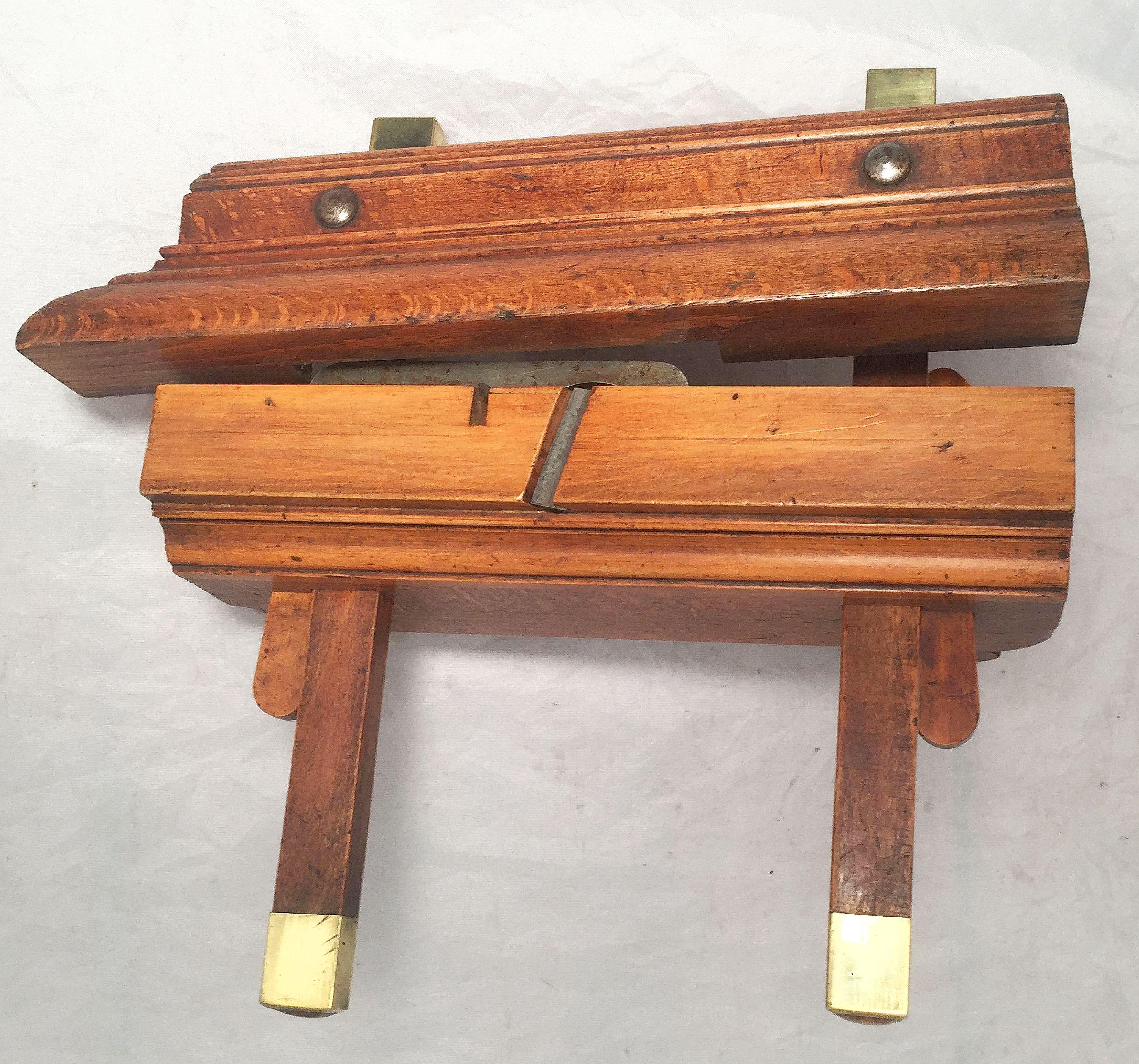 Metal English Shipwright's or Carpenter's Sash Fillister Plane by Atkin and Sons For Sale