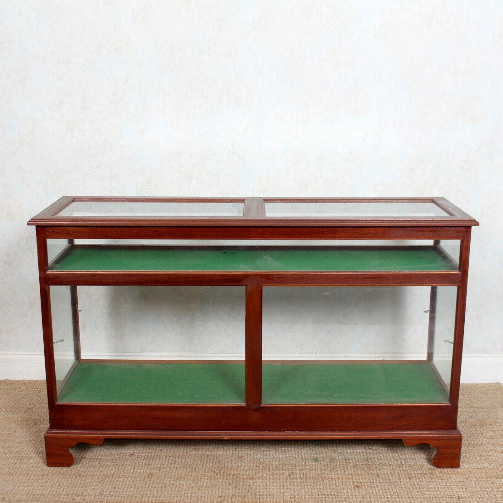 English Shop Display Cabinet Glazed Mahogany 19th Century Glass For Sale 3