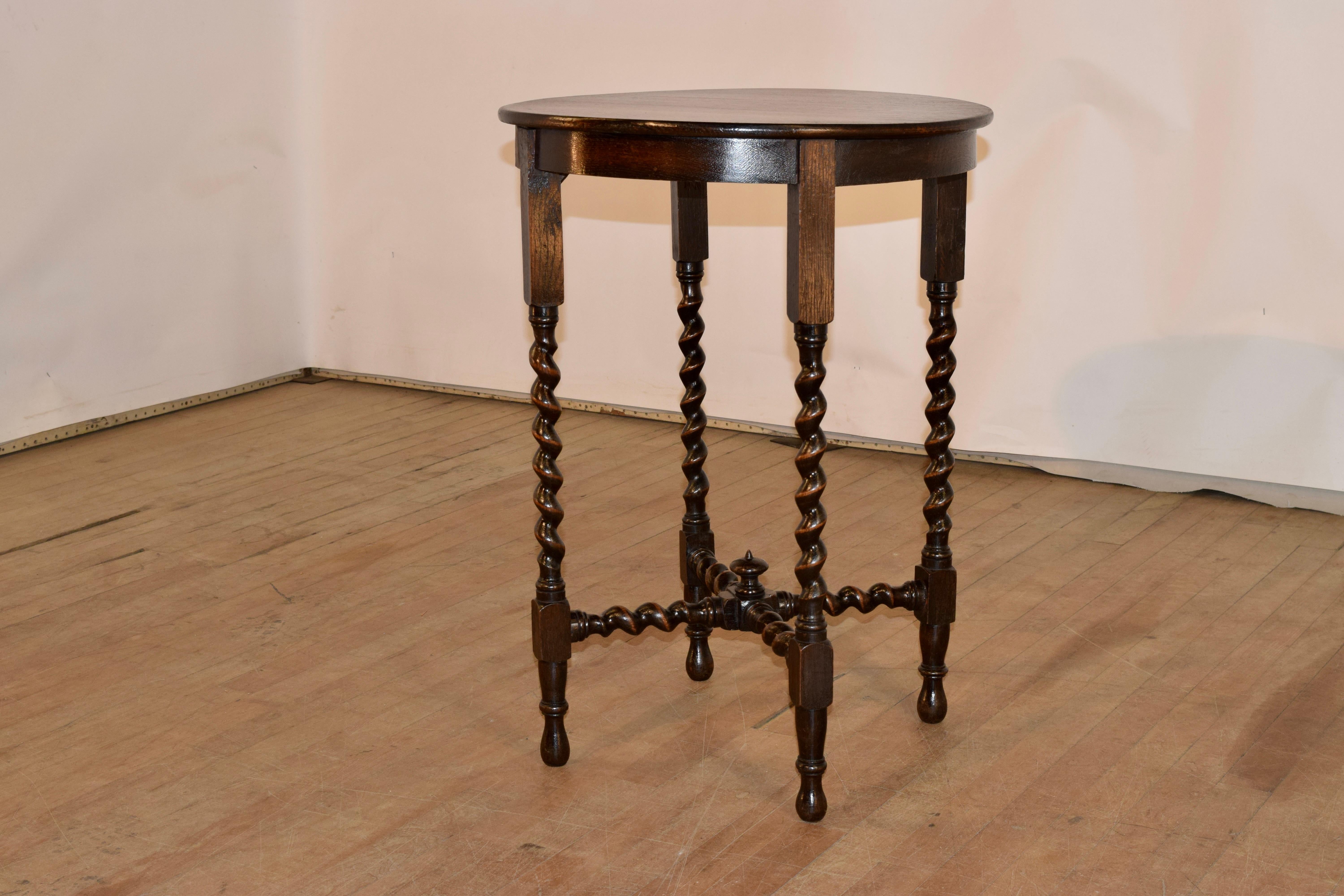 Oak English Side Table, c. 1900