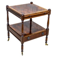 English Side Table from Early 20th Century with Sliding Top Antique English Side Table from Early 20th Century with Sliding Top