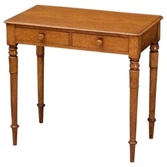 English Side Table or Writing Desk of Oak