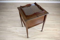 English Mahogany Side Table / Bar With Hidden Tray Circa 1880