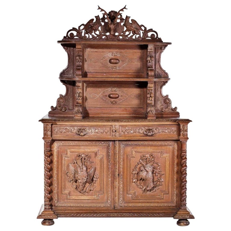 English Sideboard Furniture Henry II, 19th Century For Sale at 1stDibs