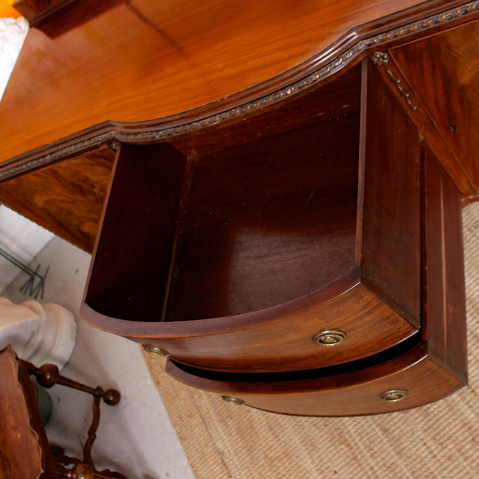 English Sideboard Mahogany Credenza Carved 6