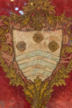 English Silk and Gold Embroidered Coat of Arms