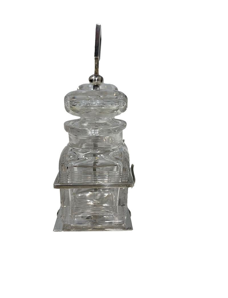 Englischer Marmeladenbehälter aus Silber und Kristall von William Hutton & Son Ltd, 1916 im Angebot 4