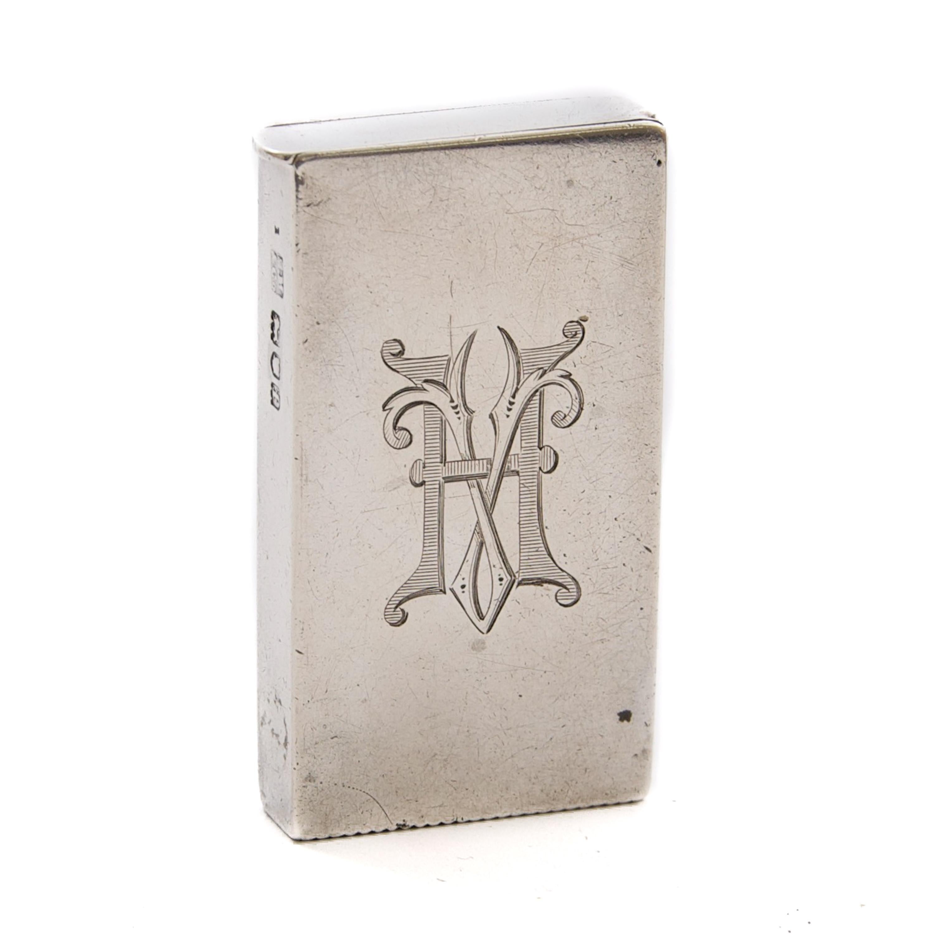 Englisches Vesta-Etui aus Silber und Emaille mit Fuchsjagd-Szene, um 1890-1910 im Angebot 3