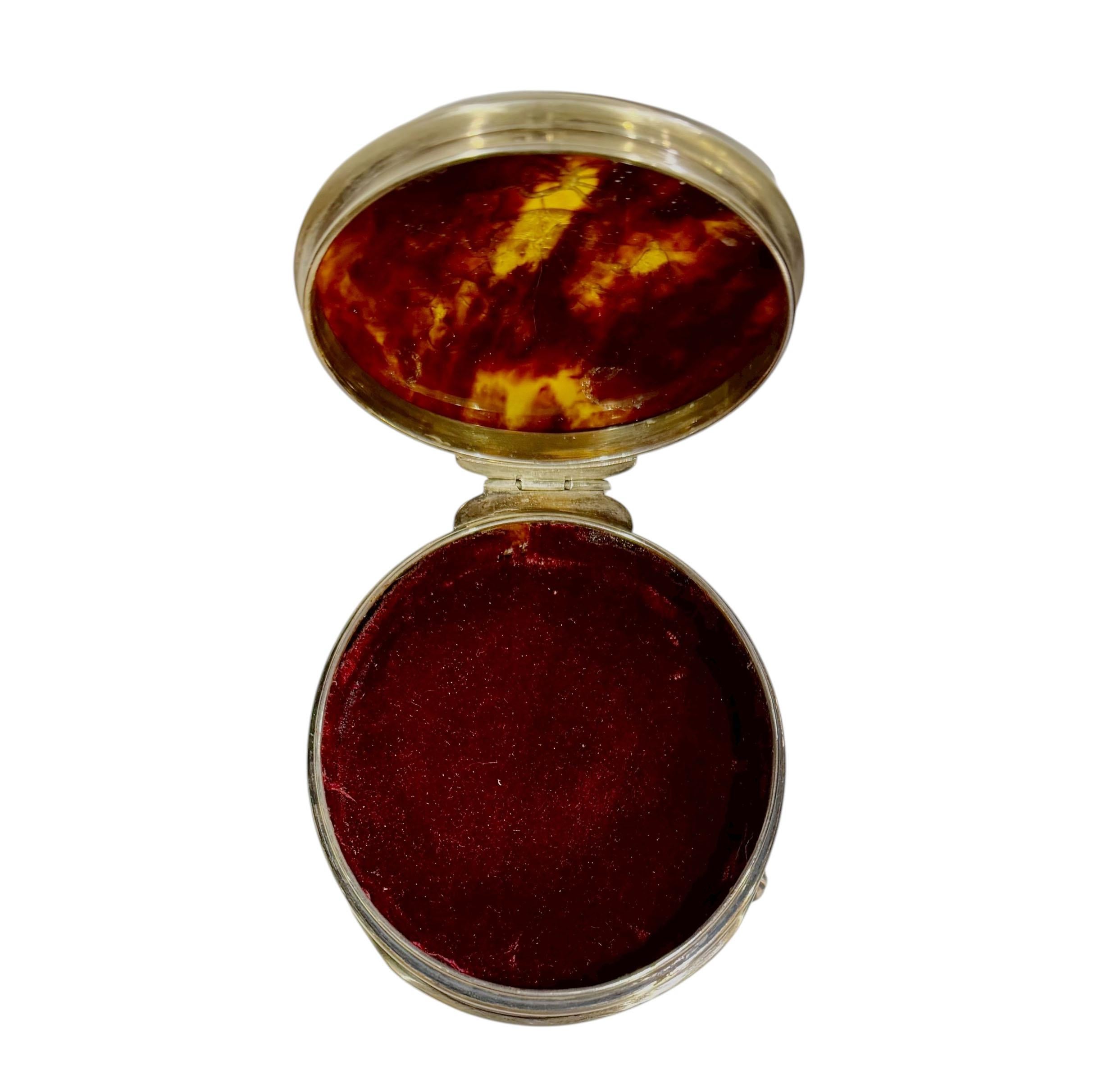 English Silver And Tortoise Shell Box For Sale 4