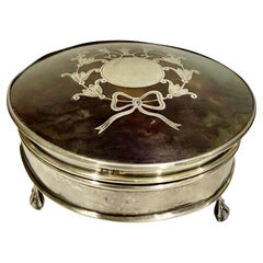 English Silver And Tortoise Shell Box