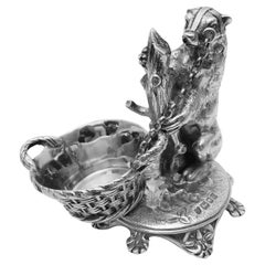 English Silver Animal Novelty Figure / Sculpture