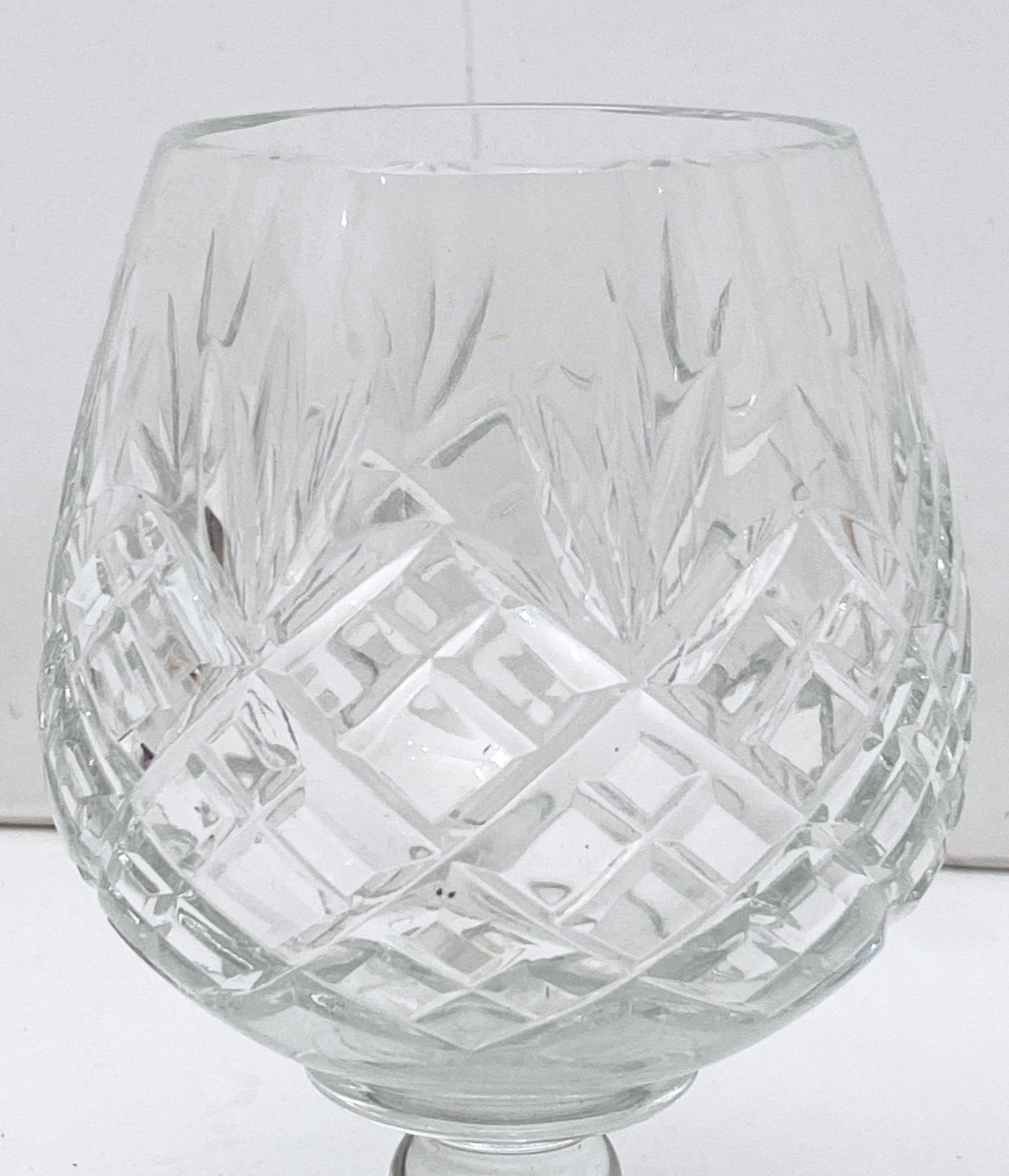 English Silver Brandy Warmer with Cut Crystal Glass Snifter 3