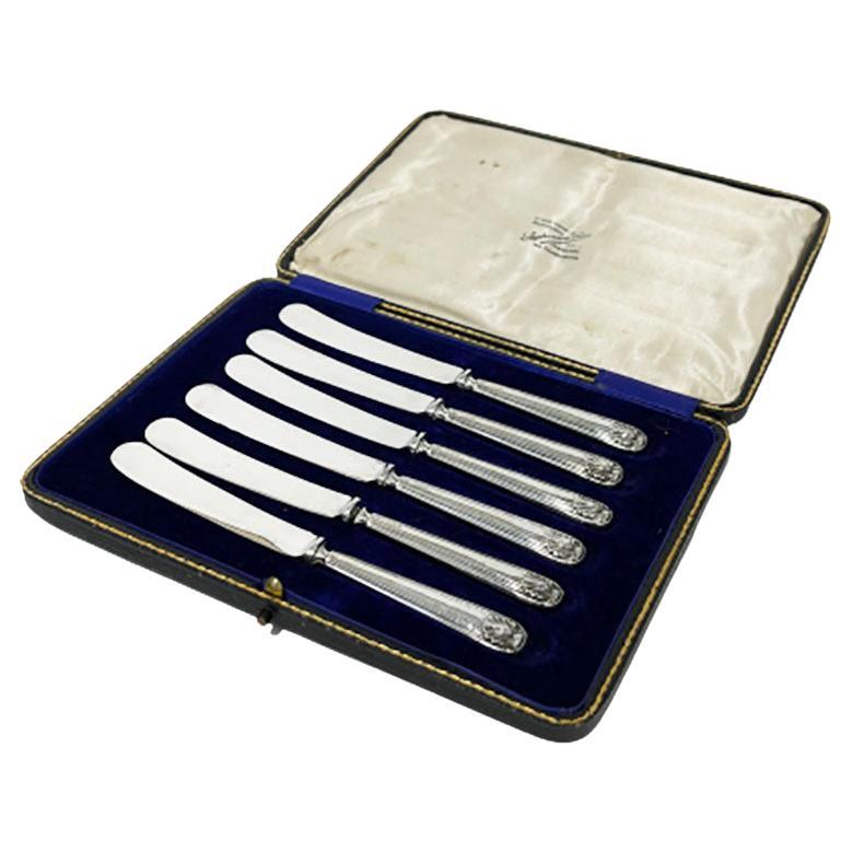 English Silver Butter Knifes by Maxfield & Sons Ltd, Sheffield 1913 For Sale