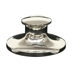 Tintero de plata inglés de Cohen & Charles, Chester, 1908
