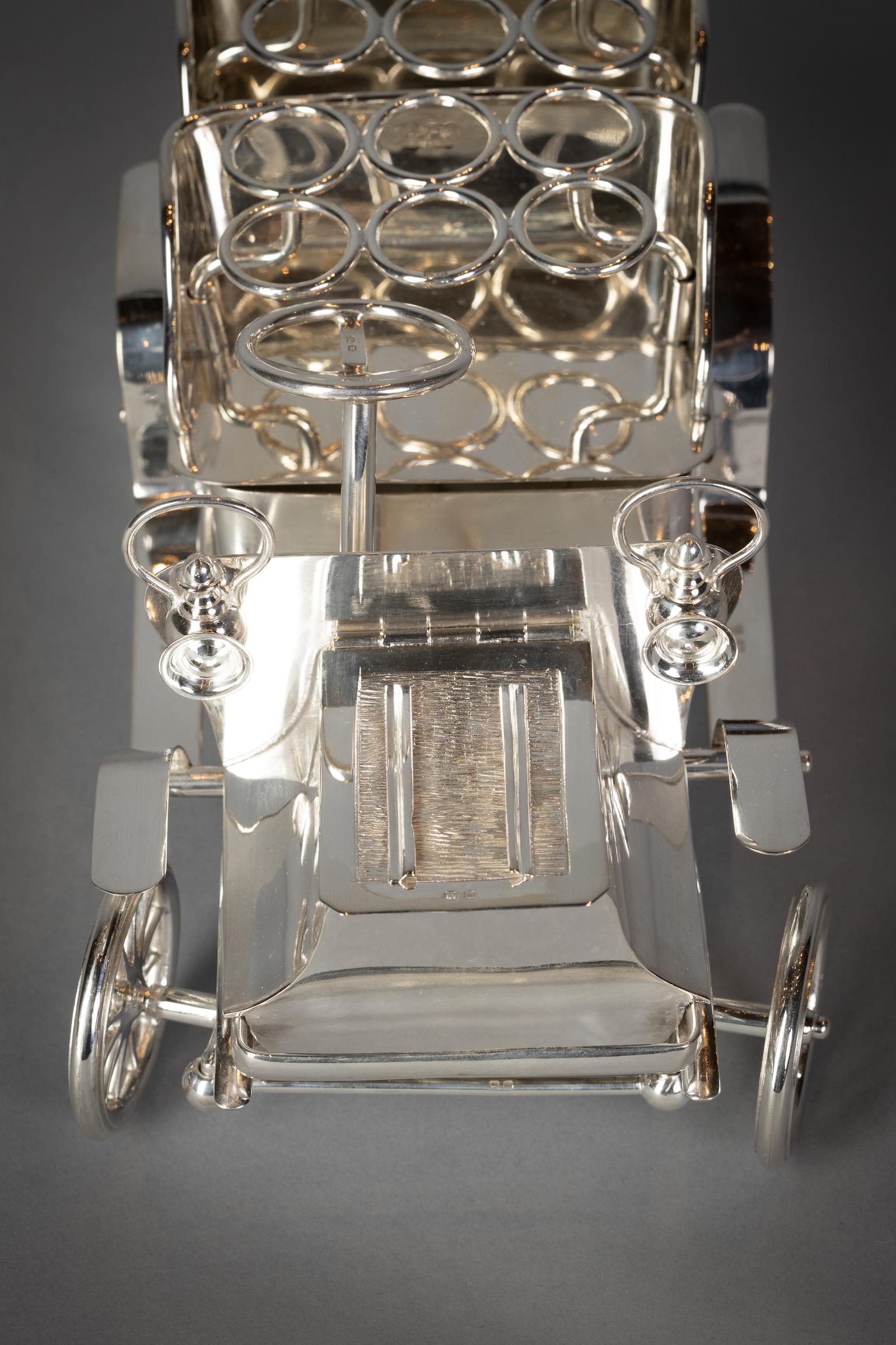 Portapuros de plata inglesa para coche Silver en venta