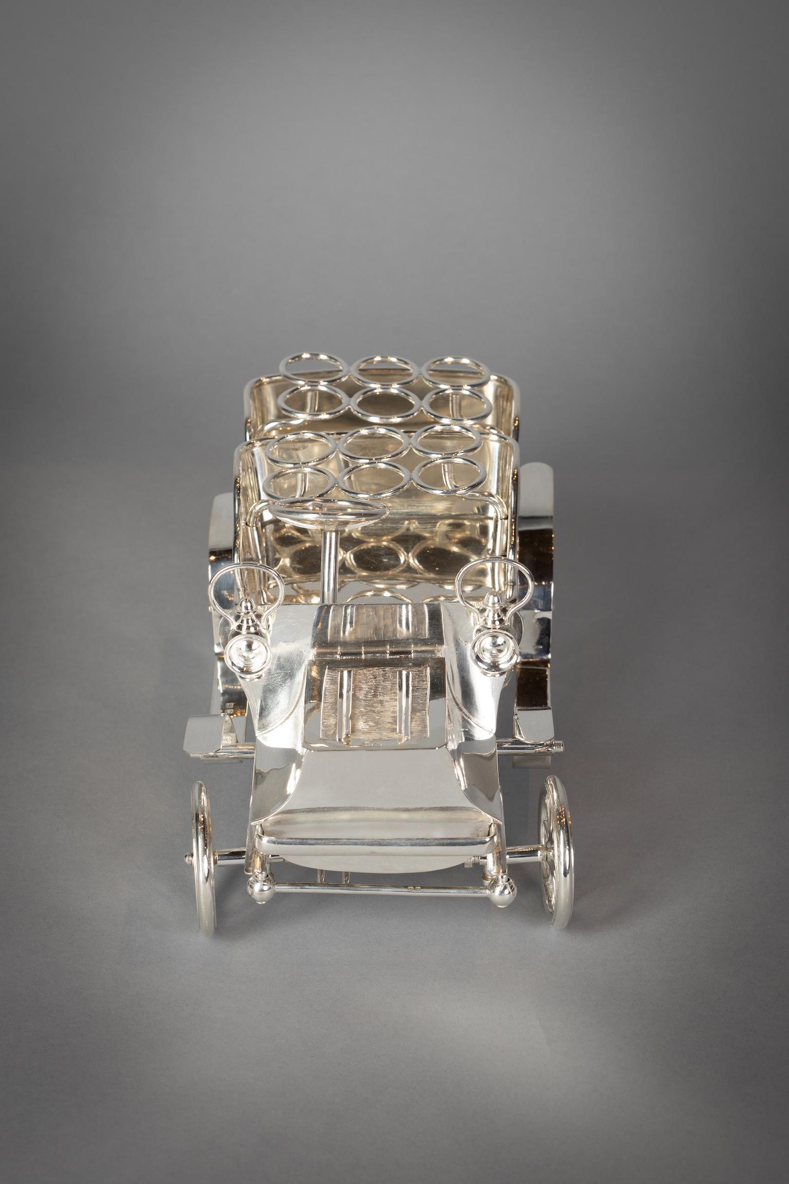 English Silver Car Cigar Holder For Sale 5