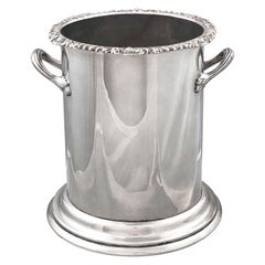 English Silver Champagne or Wine Bottle Holder