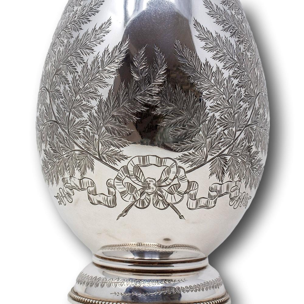 English Silver Engraved Decanter Widdowson & Veale For Sale 2