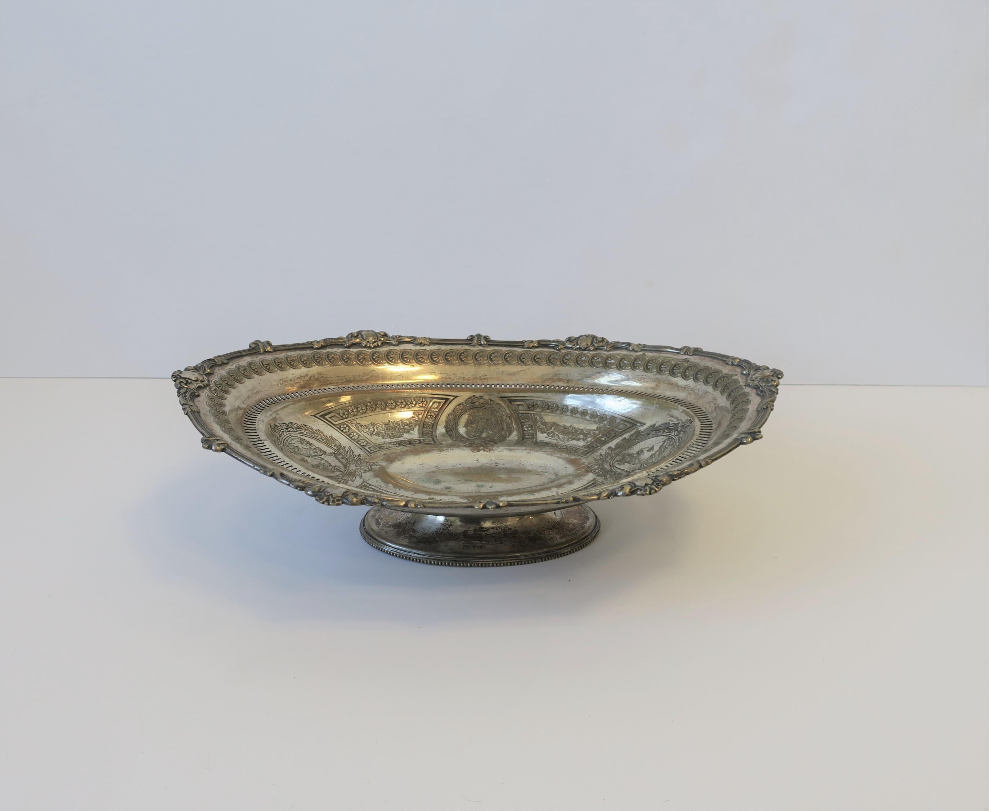 English Silver Footed Compote Bowl In Fair Condition In New York, NY
