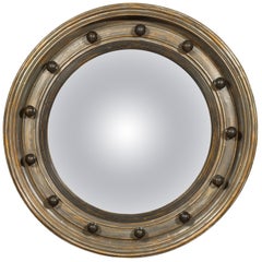 English Silver Leaf Bullseye Convex Mirror