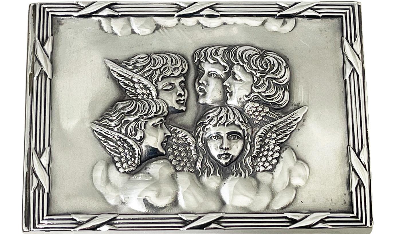 English silver match box cover by Henry Matthews, 1903 In Good Condition For Sale In Delft, NL