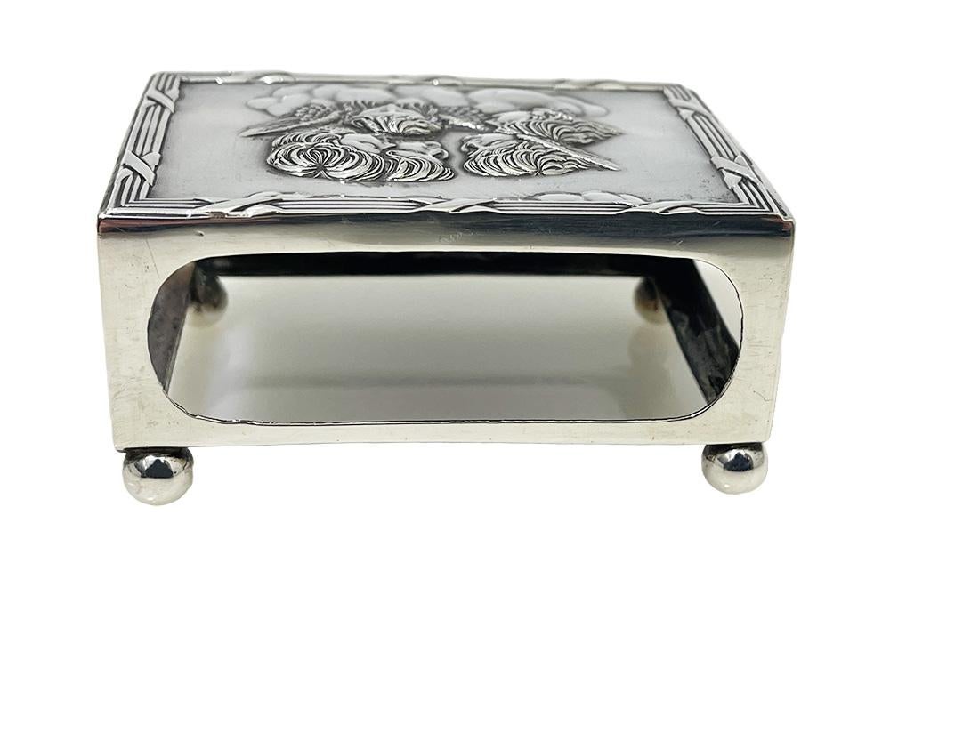 English silver match box cover by Henry Matthews, 1903 In Good Condition For Sale In Delft, NL