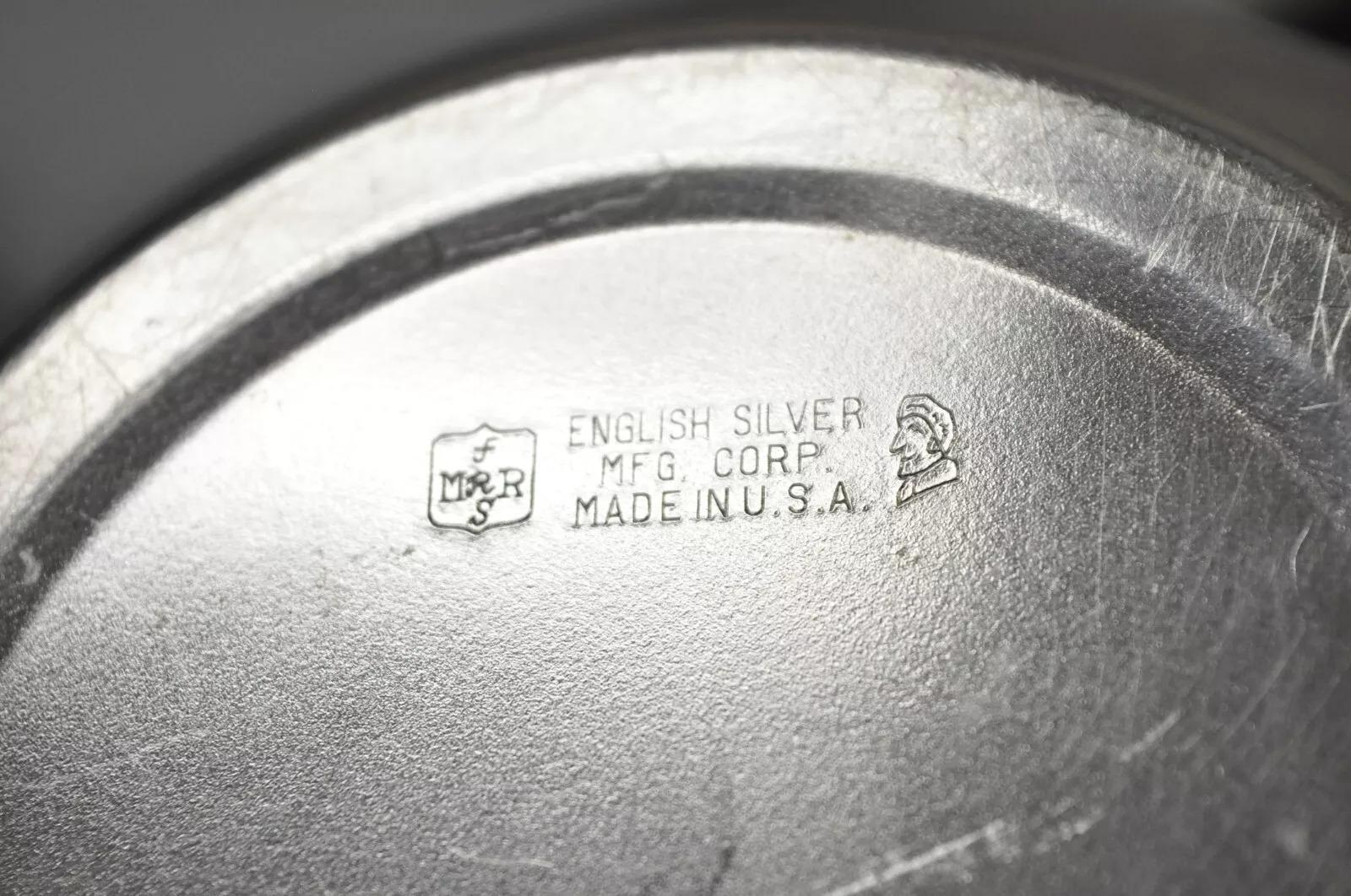 Englisch Silber MFG Co. Mitte des Jahrhunderts Art Deco Versilberter Eiskübel mit Deckel im Angebot 3