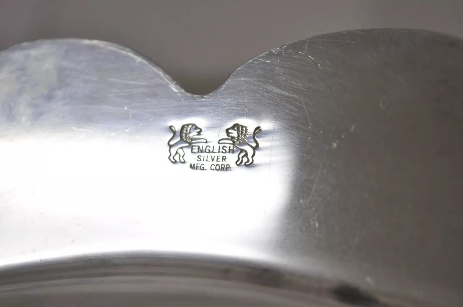 English Silver Mfg Co Cubiertos de carne bañados en plata victoriana Bandeja de servir en venta 3