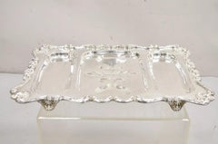 Englisch Silber Mfg Co viktorianischen versilbertes Fleisch Besteck Servierplatte Tablett