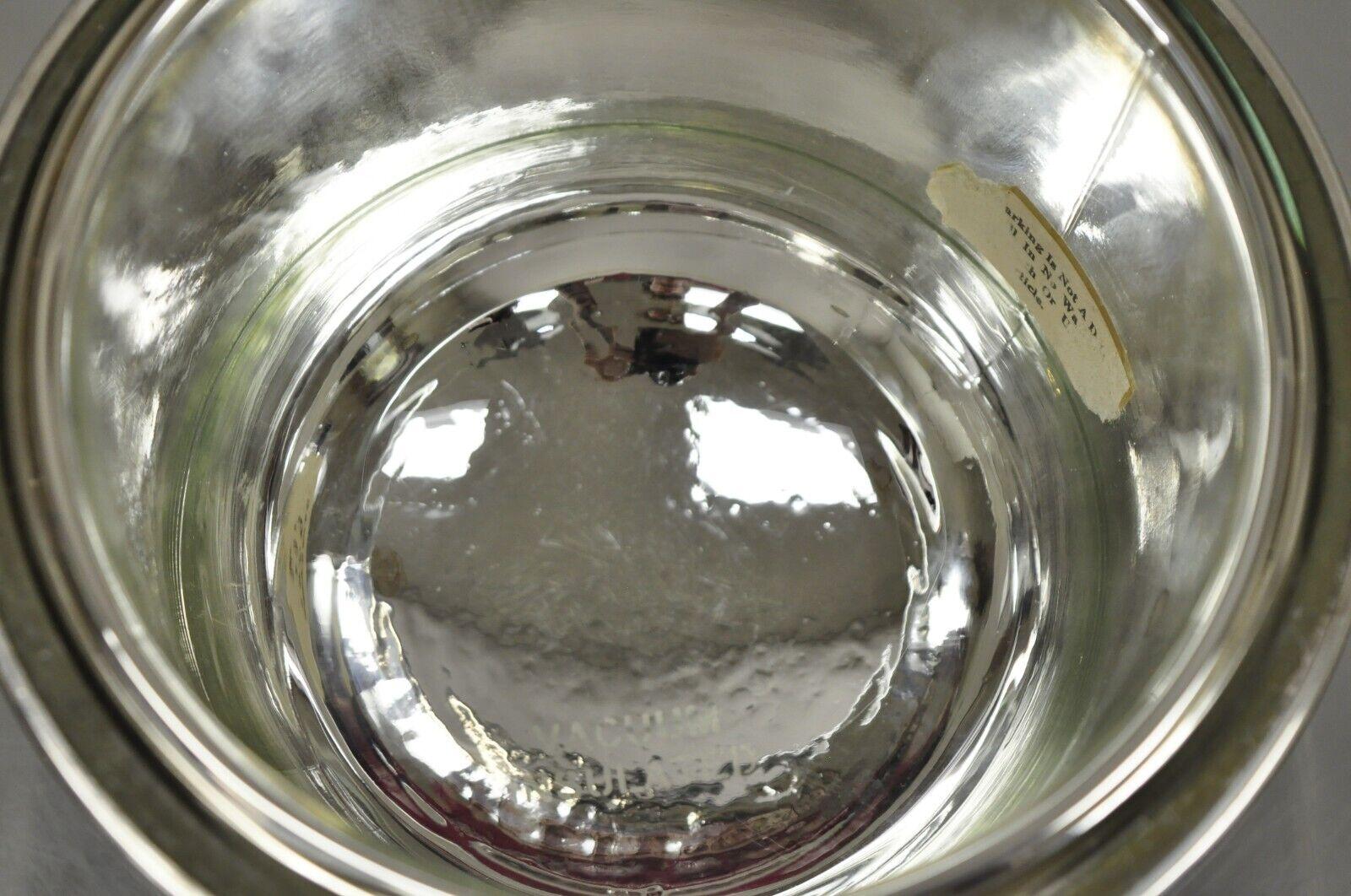 English Silver Mfg Mercury Glass Insulated Liner Lidded Silver Plate Ice Bucket 1