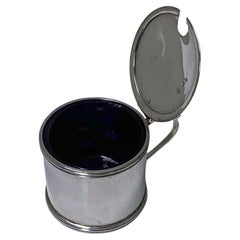 Pot à moutarde en argent anglais Pairpoint Bros de Londres de 1924