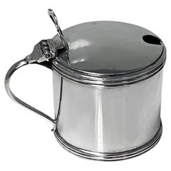 Pot à moutarde en argent anglais Pairpoint Bros de Londres de 1924